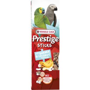 Versele Laga Prestige Sticks Dupla Rúd (banán, kókuszreszelék) | Kiegészítő eledel nagypapagájoknak – (2 db) 140 g 145135003 - Madáreleség
