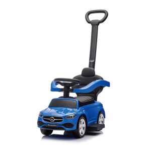 Bébitaxi tolókarral MERCEDES C-Class Deluxe Milly Mally Blue 145135028 - Babajáték