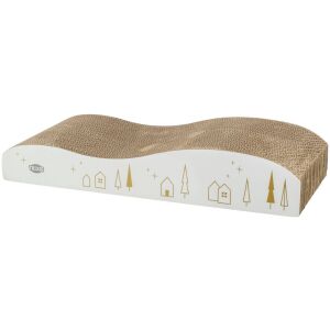 Trixie | Xmas karton kaparó - fehér/arany - 43,5x8x20cm 145135055 - Állattartás