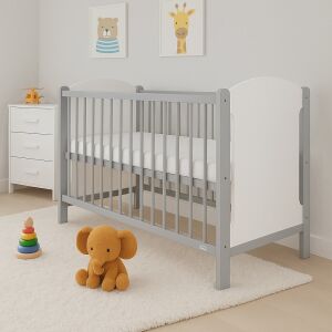 Gyerek kiságy New Baby ELSA fehér-szürke 145135078 - Baba & Tipegő