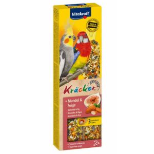 Vitakraft Kracker Dupla Rúd – Mandula & Füge – Kiegészítő eleség nagypapagáj részére (180 g) 145135114 - Madáreleség