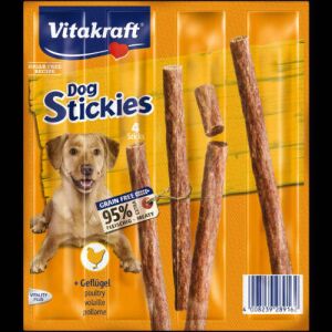 Vitakraft | Dog Stickies - jutalomfalat baromfi ízben kistestű kutyák részére - 4x11g 145135180 - Kutya jutalomfalat