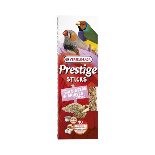 Versele Laga Prestige Sticks Dupla Rúd (fűmag, ánizsmag) | Kiegészítő eledel egzóták és pintyek számára – (2 db) 60 g 145135310