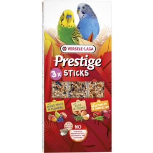 Versele Laga Prestige Sticks Tripla Rúd (gyümölcs, zöldség, virág, kakukkfű, tojás) | Kiegészítő eledel hullámos papagájoknak – (3 db) 90 g 145135311 - Madáreleség