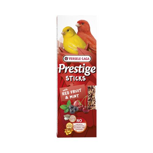 Versele Laga Prestige Sticks Dupla Rúd (vörös gyümölcs, menta) | Kiegészítő eledel kanáriknak – (2 db) 60 g 145135317