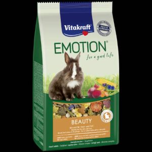 Vitakraft Emotion Beauty All Ages Rabbit | Teljes értékű eledel – egészséges bőr és fényes szőrzet számára törpenyulaknak – 600 g 145135433 - Állattartás
