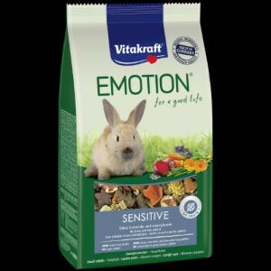 Vitakraft Emotion Sensitive All Ages Rabbit | Teljes értékű eledel gabonamentes – törpenyulak számára – 600 g 145135752 - Állattartás