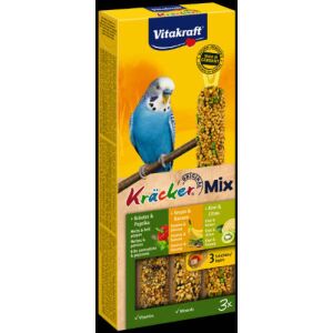 Vitakraft Kracker Tripla Rúd (Gyógynövény, Banán & Kiwi) | Kiegészítő eledel hullámos papagáj részére (90 g) 145136131 - Madáreleség