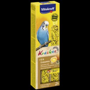 Vitakraft Kracker Duplarúd – Tojás & Fűmag | Kiegészítő eledel hullámos papagájoknak – 54 g 145136142 - Madáreleség