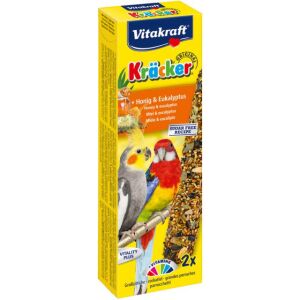 Vitakraft | Kracker Dupla Rúd – Méz & Eukaliptusz – Kiegészítő eleség nagypapagáj részére (180 g) 145136194 - Madáreleség