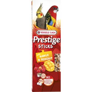 Versele Laga Prestige Sticks Dupla Rúd (mangó, csipkebogyó) | Kiegészítő eledel nagypapagájoknak – (2 db) 140 g 145136245 - Madáreleség