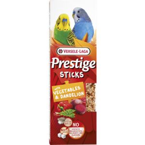 Versele Laga Prestige Sticks Dupla Rúd (zöldség, pitypang) | Kiegészítő eledel hullámos papagájoknak – (2 db) 60 g 145136468 - Madáreleség