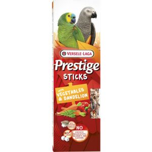 Versele Laga Prestige Sticks Dupla Rúd (zöldség, pitypang) | Kiegészítő eledel nagypapagájoknak – (2 db) 140 g 145136803 - Madáreleség