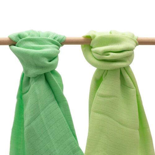 Pamut pelenkák New Baby 70x80 cm  2 db sötétzöld színű, élénkzöld színű 145136807