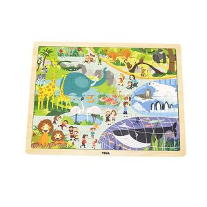 Gyermek fa puzzle Viga Zoo 48 db 145137152 - Puzzle