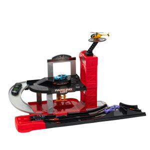 Gyermek garázs helikopterrel Baby Mix 145137612 - Autópálya & Parkolóház