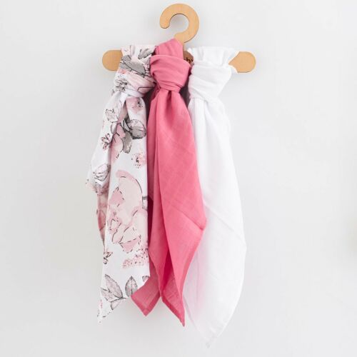 Muszlin pelenka New Baby 60x80 cm 3 db LÁNY 145138014