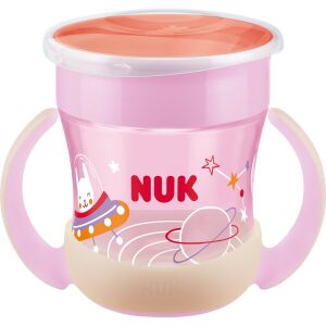 Bájos itató pohár  Mini Magic NUK Cup Night 160 ml pink 145138989 - Itatópohár, pohár