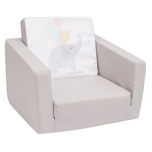 Gyermek kihajtható fotel New Baby Elephant szürke 145139030 - Babafotel