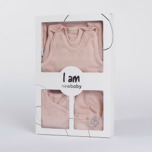 4-részes baba együttes újszülötteknek New Baby I AM rózsaszín 145139550 - Baba & Gyerek divat