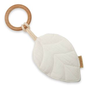 Baba rágóka New Baby Leaf white 145139556 - Rágóka, csörgő