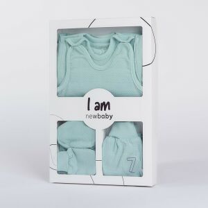 7-részes baba együttes újszülötteknek New Baby I AM kék 145139756 - Baba & Gyerek divat