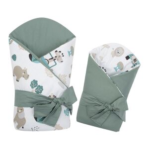 Kétoldalas gyerek pólya New Baby Safari II  80x80 cm mint 145140223 - Pelenkázás