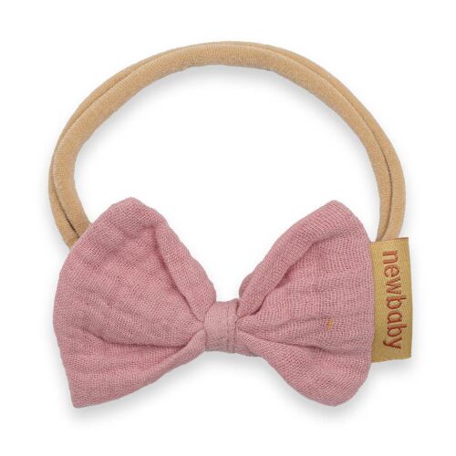 Puha muszlinból készült fejpánt csecsemőknek New Baby pink 145141181