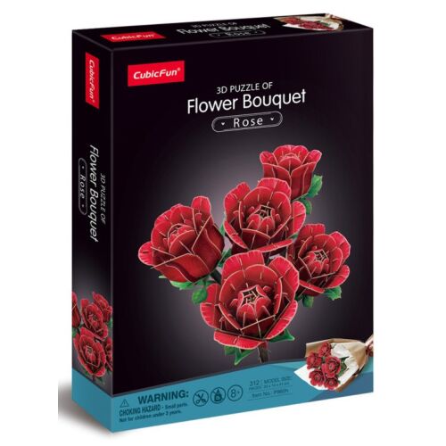 CubicFun Rose Flower Bouquet 3D Puzzle - Rózsa csokor P865h 145141867