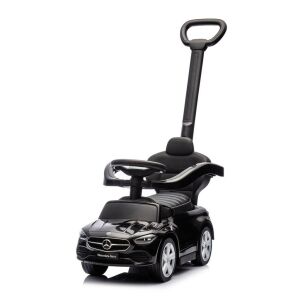 Bébitaxi tolókarral MERCEDES C-Class Deluxe Milly Mally Black 145141956 - Babajáték