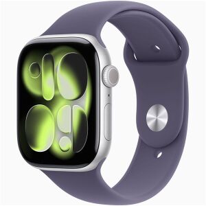 Apple Watch S11 GPS-es (46mm) ezüst alumínium tok, ködös lila S/M sportszíjas okosóra 145142281 - Műszaki cikk & Elektronika