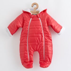 Téli kezeslábas kapucnival és fülekkel New Baby Pumi red raspberry 145142489 - Divat & Öltözködés