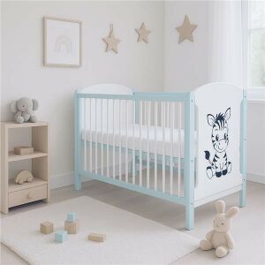 Gyerek kiságy New Baby ELSA Zebra fehér-menta 145142501 - Baba & Tipegő