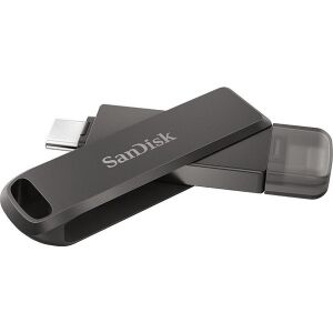 Sandisk 64GB USB C/Apple Lightning iXPAND LUXE Fekete (186552) Flash Drive 145144116 - Pendrive