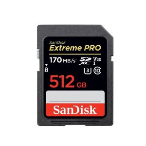 Sandisk 00121598 512GB SD Extreme Pro (SDXC Class 10 UHS-I U3) memóriakártya 145144362 - Memóriakártya