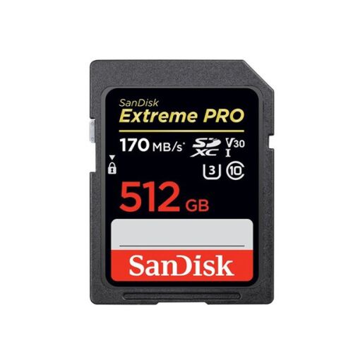 Sandisk 00121598 512GB SD Extreme Pro (SDXC Class 10 UHS-I U3) memóriakártya 145144362