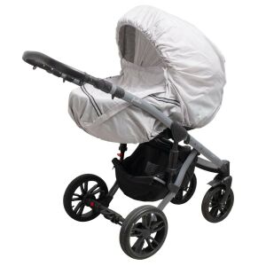 Babakocsi esővédő New Baby Basic szürke 145145757 - Babakocsi kiegészítő