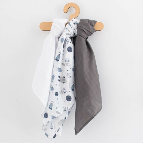 Muszlin pelenka New Baby 60x80 cm 3 db FIÚ 145146307