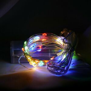 Elemes mikró ledes Nano fényfüzér, 50 db színes, multi color Leddel. Csak világít, időzítős! Elem nem tartozék, 3× AA 1,5 V. Life Light 145146438 - Fényfüzér