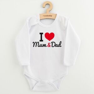 Body nyomott mintával New Baby I Love Mum and Dad 145146441 - Divat & Öltözködés