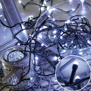 Karácsonyi 500 Led fényfüzér, rizsszem IP44, kültérre is! Hideg fehér Leddel, 8 funkció, villogtató, memória. Life Light Led. 145146456 - Fényfüzér