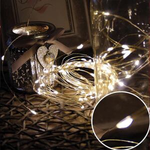 Karácsonyi Led fényfüzér 100 db Mikro- Ledes Nano meleg fehér Leddel, 8 funkciós, vezérelhető adapterrel, IP44 145146518 - Fényfüzér