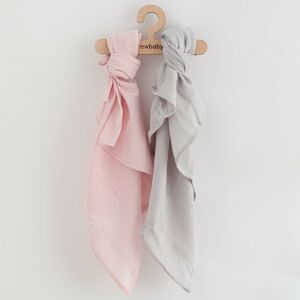 Muszlin pelenkák New Baby 60x80 cm  2 db rózsaszín, szürke 145146756 - Textil pelenka