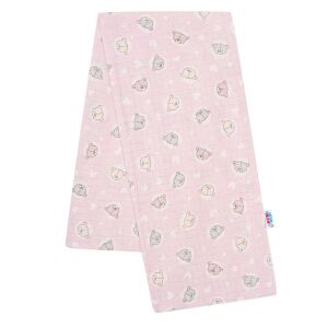 Pamut pelenka nyomtatott mintával New Baby rózsaszín kis maci 145146815 - Textil pelenka
