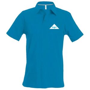 Póló (TOP logóval hímzett) galléros TOP, trópusi kék, 3XL 145150296 - Férfi póló