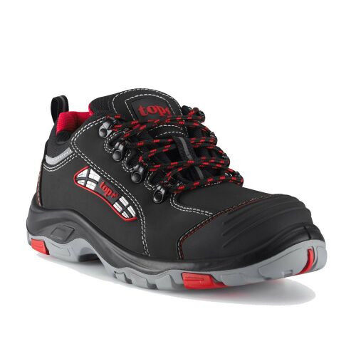 Védőfélcipő S3 SRC orrmerevítővel TOP BROOKLYN LOW, fekete/piros, 36 145150329
