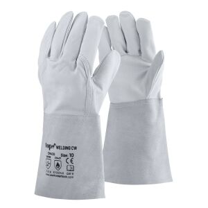 TOP WELDING CW hegesztőkesztyű, 15 cm bivalybőr mandzsetta, szürke 145150815 - Munkavédelmi kesztyű
