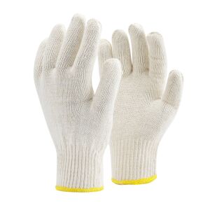 Kesztyű kötött duplaszálas gumírozott mandzsetta (100pamut) TOP COT2, fehér, 10 145150867 - Munkavédelmi kesztyű