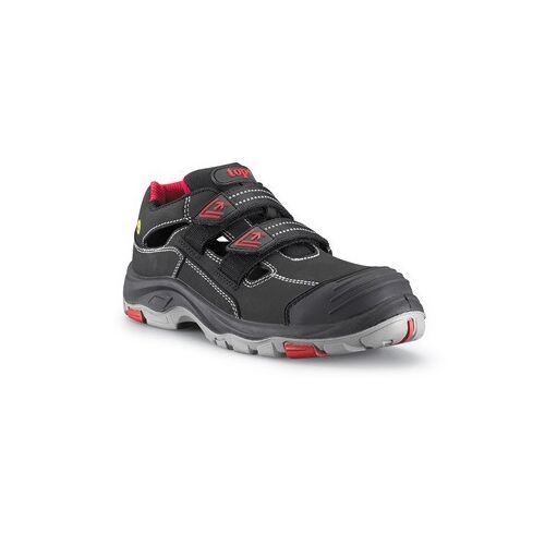 TOP Brooklyn Sandal O1 ESD SRC védőszandál, fekete és piros 