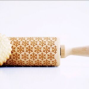 Karácsonyi mintás sodrófa, mintás nyújtófa, kekszmintázó sodrófa 145151788 - Konyha & Étkezés